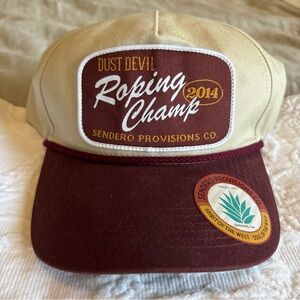 Sendero Provisions Co. Tan and Brown Dust Devil Roping Champ Hat NWT
